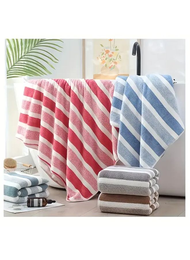 Gray 2 Piece Set Quick Dry Absorbent Bath And Hand Towels For Bathroom Beach Spa - Image 2